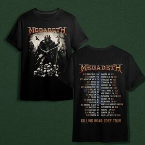 Megadeth Killing Road 2022 Tour 2 Sided Tshirt